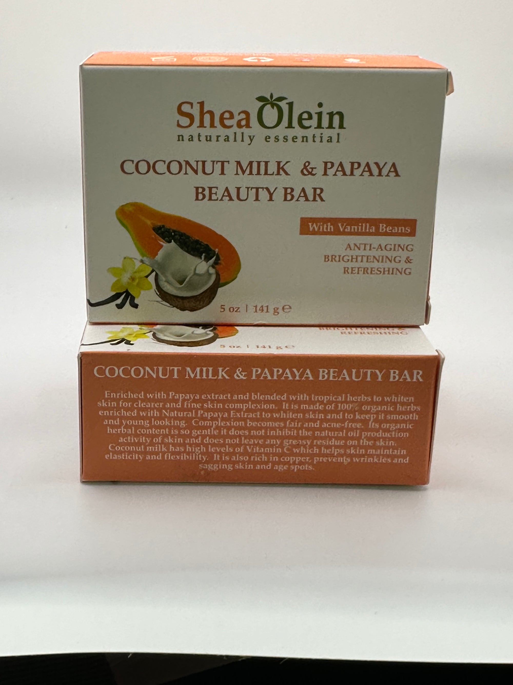 COCONUT MILK & PAPAYA BEAUTY BAR With Vanilla